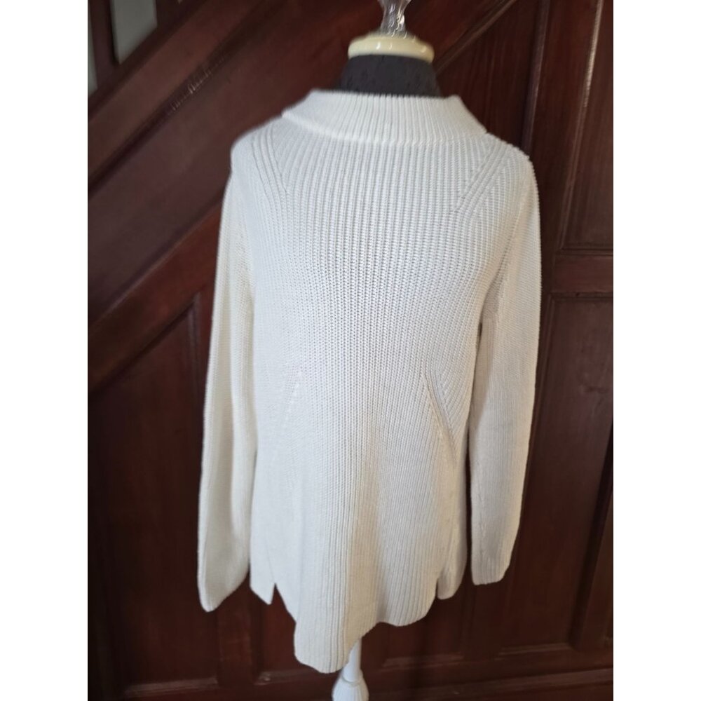 Talbots Womens Cotton Sweater Ivory Large